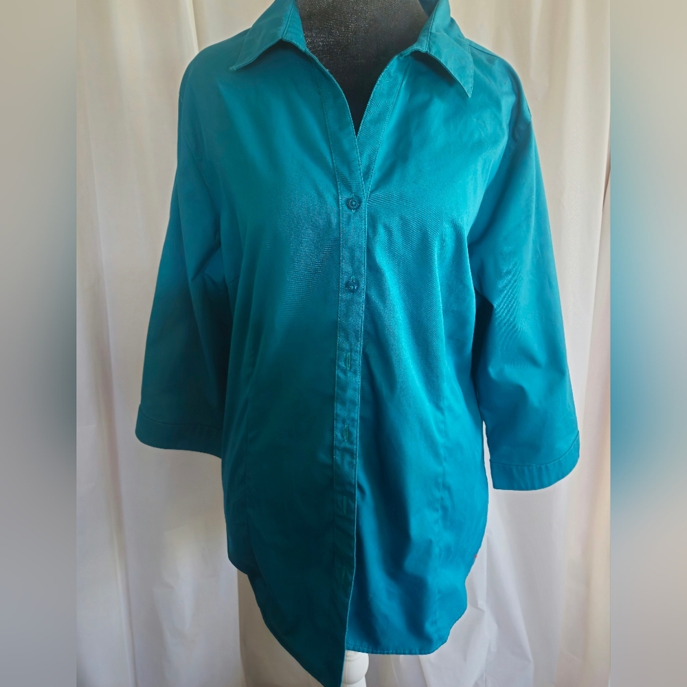 Port Authority Turquoise Women's Button-Down Shirt